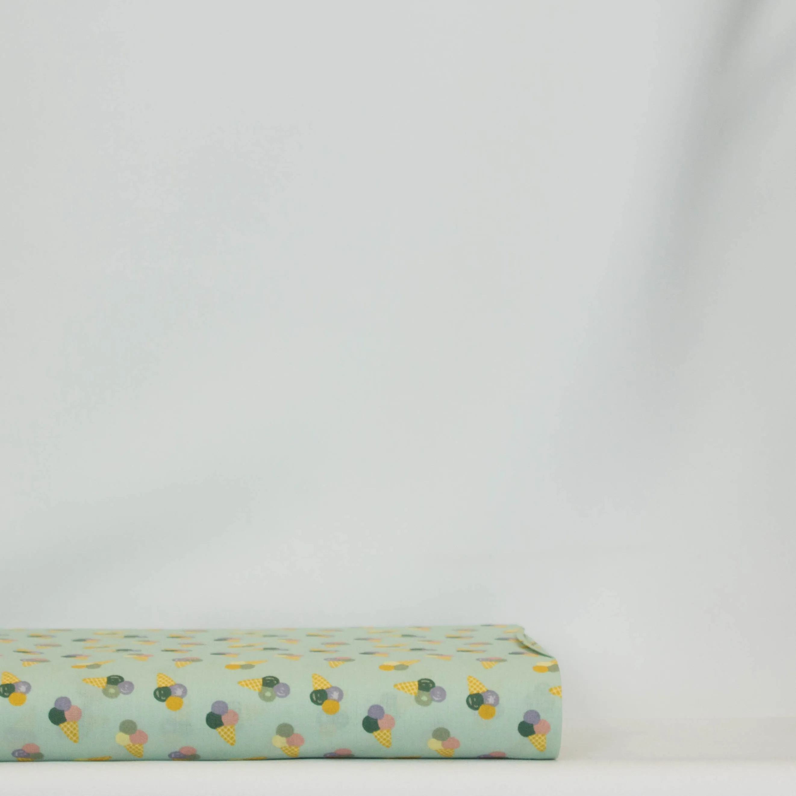 Katoen poplin 'Icecream Dusty Green'